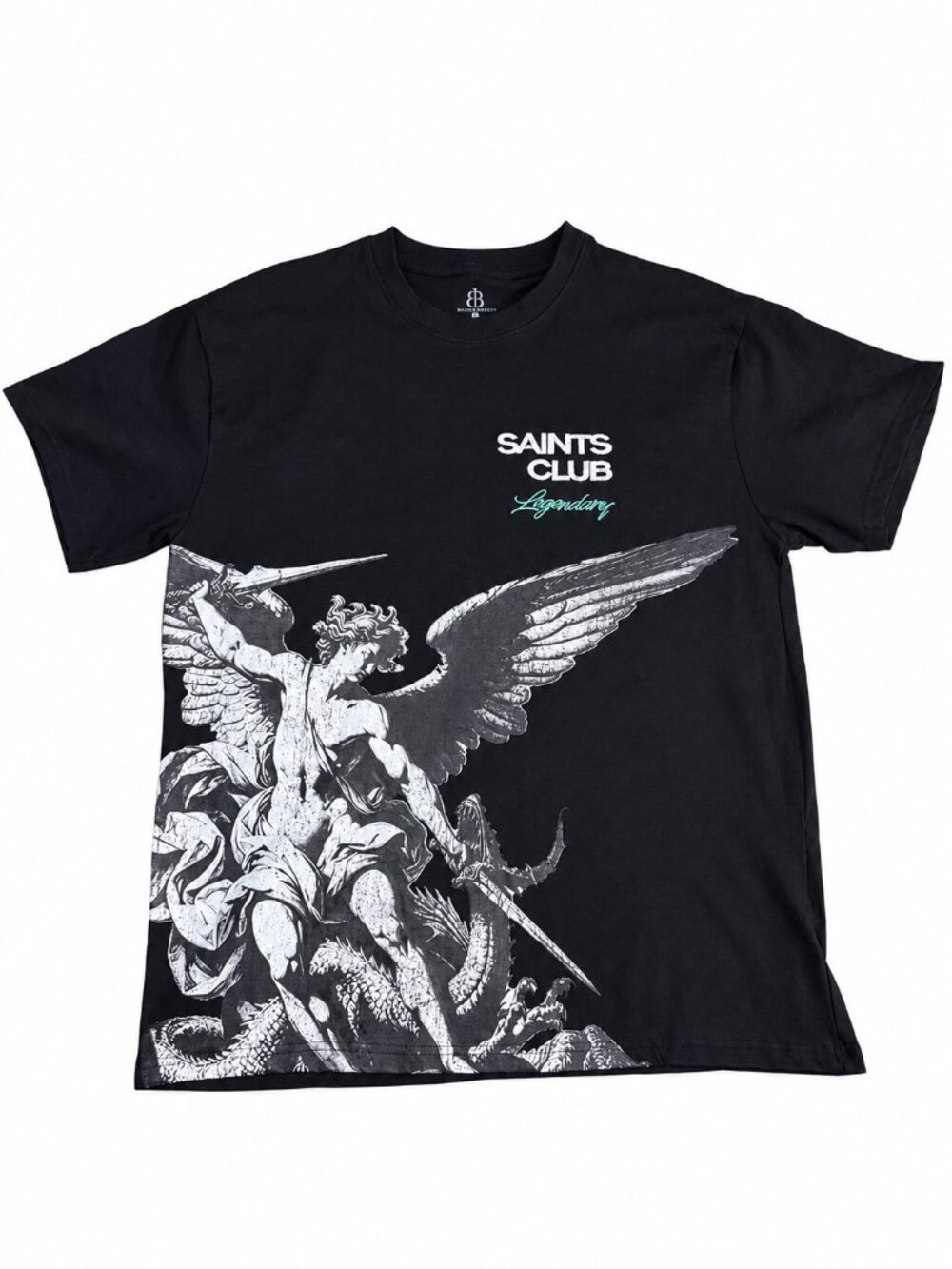 Saints Club Legendary Angel Graphic T-Shirt – Black